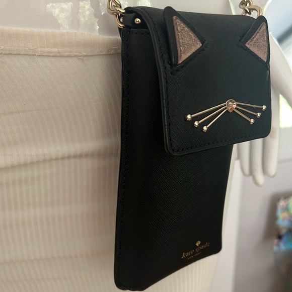 Kate Spade Cat Limited Edition Leather Crossbody Bag Phone Case Fits an IPhone - Picture 3 of 12